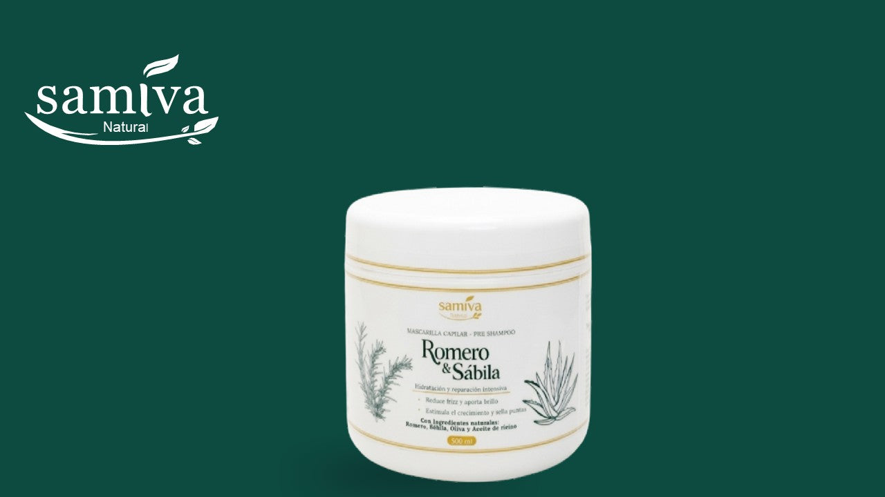 Mascarilla Capilar  Natural Romero & Sábila - Samiva  (500 ml.)